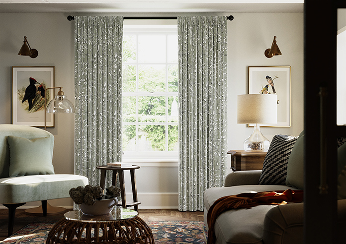 Aviary Velvet, Spruce - Made to Measure Curtain - Image 3